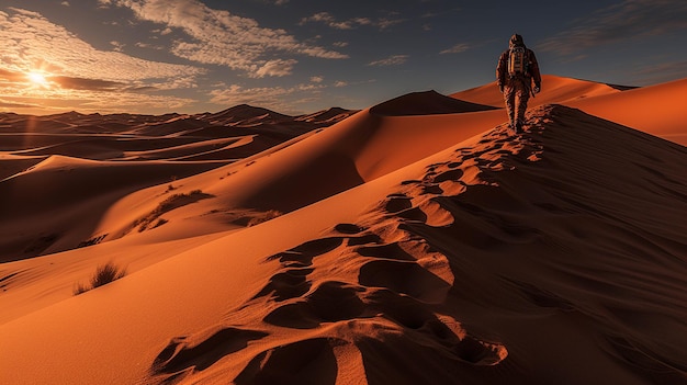 사막 여행 고해상도 사진 창의적 이미지