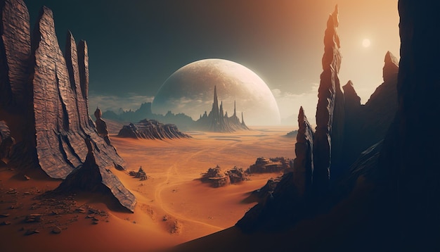 Desert landscape AI Generative