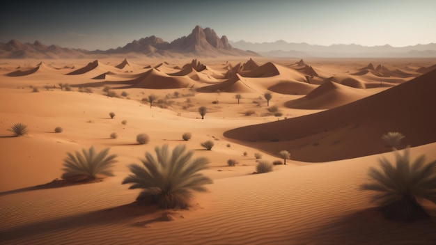 Desert landscape generative AI