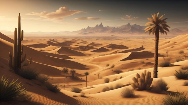 Desert landscape generative AI