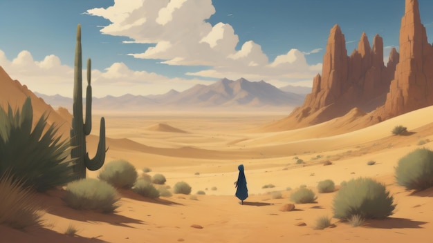 Desert landscape generative AI