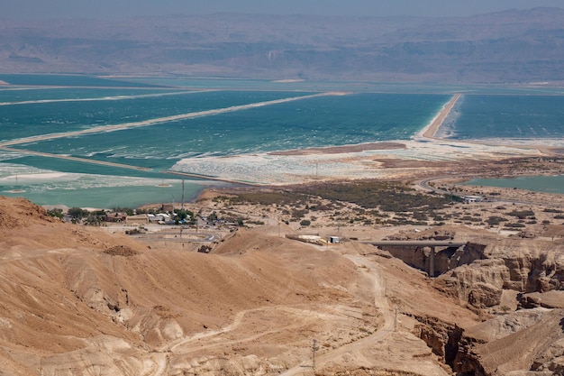 Desert landscape of Israel Dead Sea Jordan High quality photo