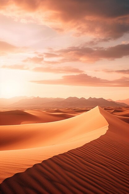 Desert landscape sand dunes