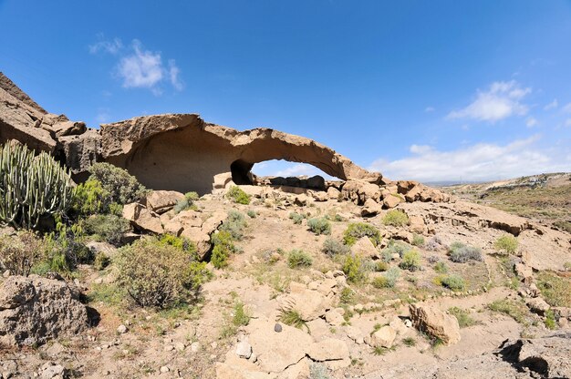 Desert landscape in Tenerife Canary Islands Spain