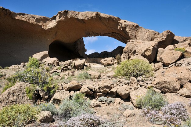 Desert landscape in Tenerife Canary Islands Spain