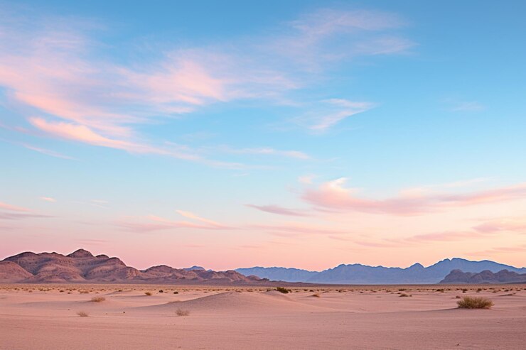 Photo desert landscape at twilight