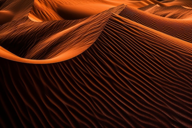 A desert landscape with a sand dune in the desert.