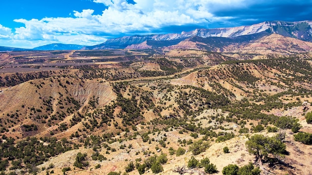 Desert mountains with approaching storm