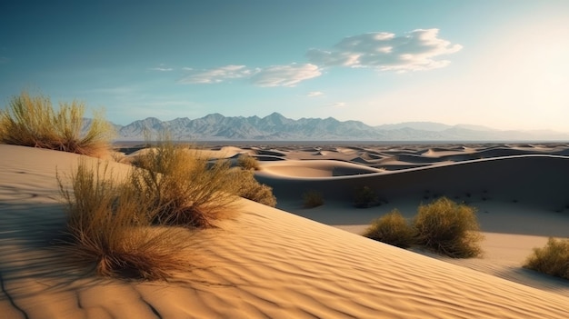 Desert natural background Illustration AI GenerativexD