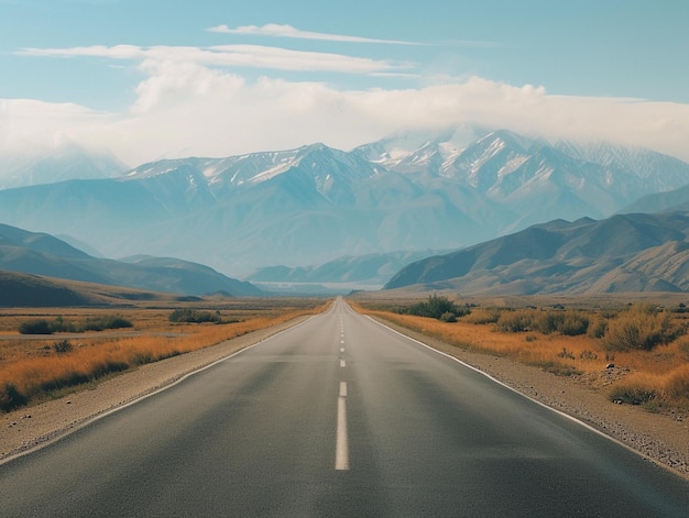 Desert Road to Rugged Mountains