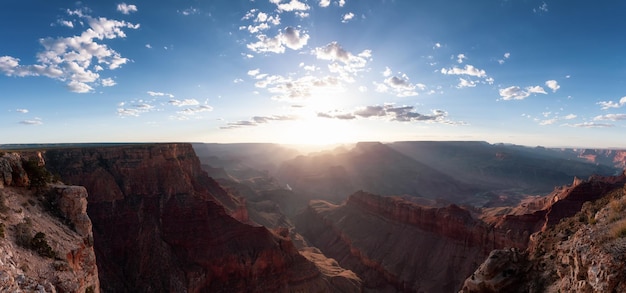 Desert Rocky Mountain American Landscape Cloudy Sunny Sky