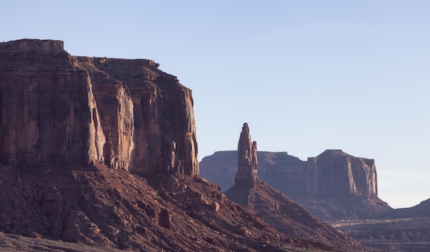 Desert Rocky Mountain American Landscape Morning Sunny Sunrise