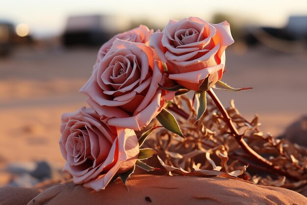 写真 サハラの砂漠のバラ 花の概念