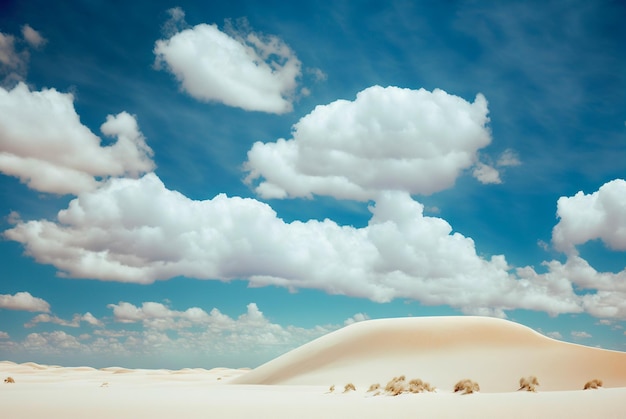 Desert sand minimalistic landscape Atmospheric scenic dunes imaginary view Generative AI