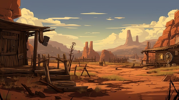 Desert Shack A Stunning 8k Illustration Of A Cowboystyle Atmosphere