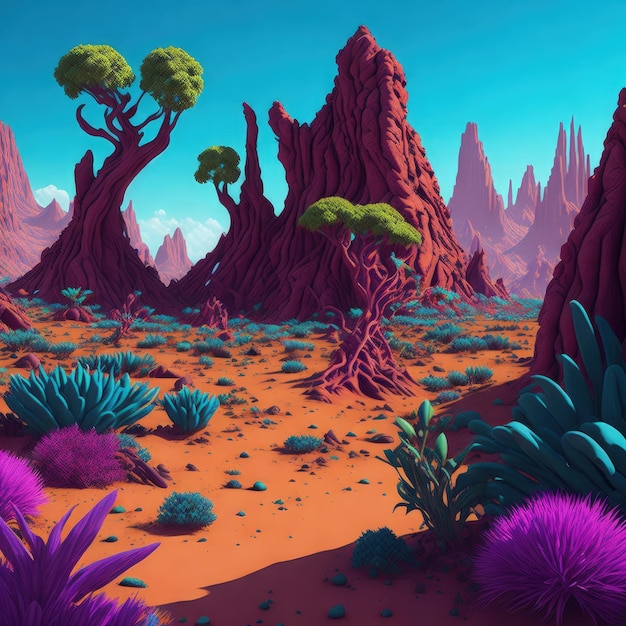 Desert IN Space with Tree