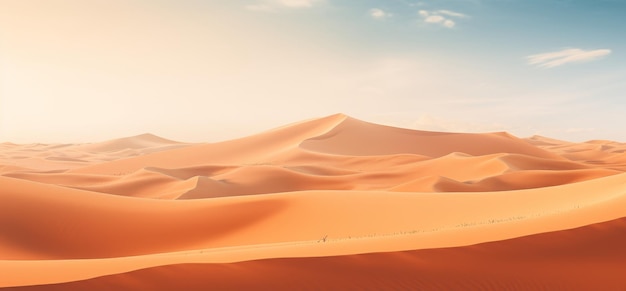 Desert under the sunlight and a blue sky