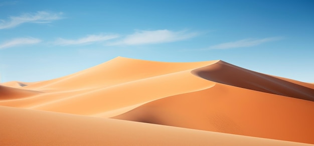 Desert under the sunlight and a blue sky