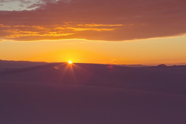 Desert on sunrise