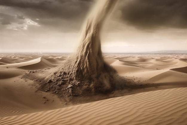 Desert twister sand tornado ai gegenereerd