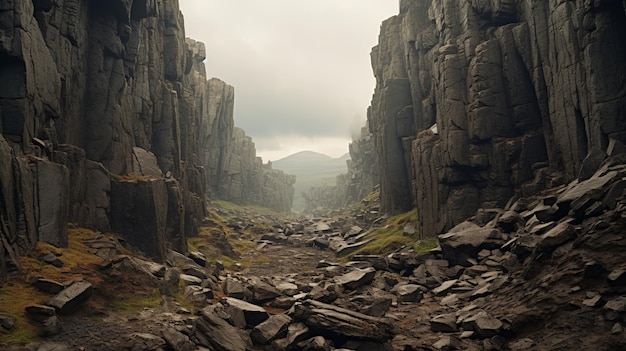 Desert Valley Detailed Atmospheric Portraits Of A Rocky Cliff Plateau