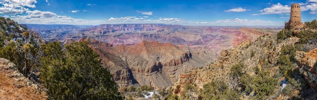 Foto desert view watchtower gelegen aan de zuidkant van het grand canyon national park