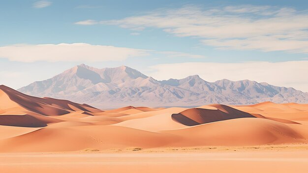 A desert with mountains