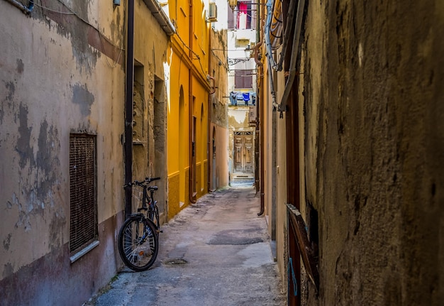 Deserted alley in a italian old city