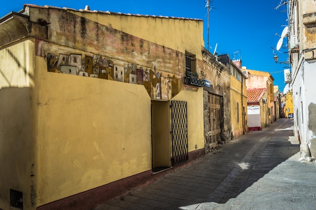 Deserted alley in a italian old city