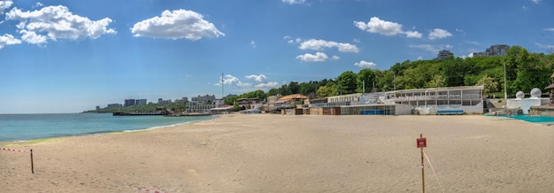 Deserted Lanzheron beach in Odessa Ukraine