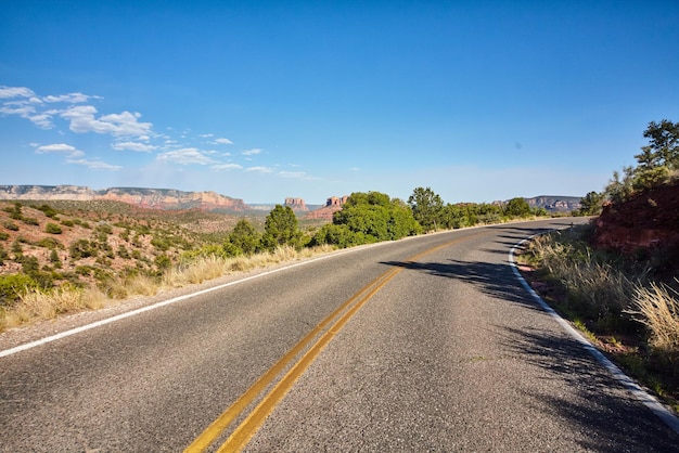 Deserted Southwest Road Trip Scenery Sedona Arizona