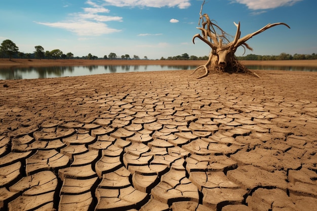 Photo desertification leading to the loss of arable land