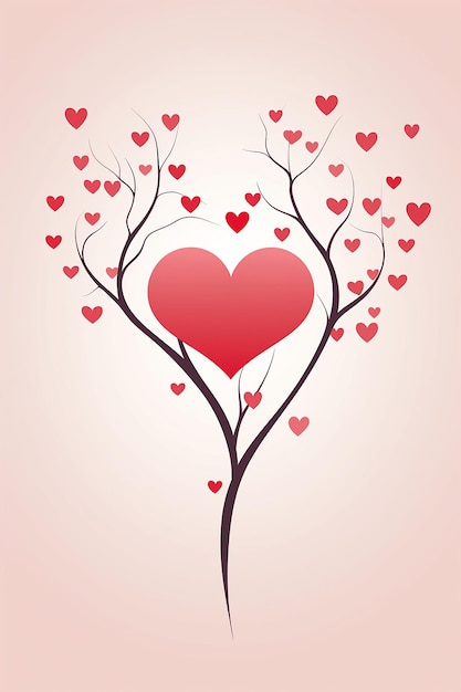 Design a 520 Valentine's Day poster featuring a minimalist silhouette of two intertwined hearts agai