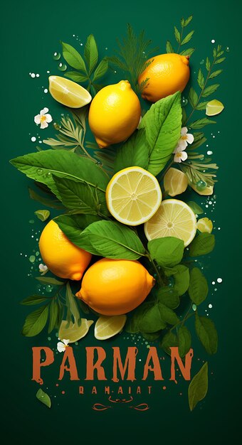 Design of Aam Panna Raw Mango and Mint Leaves Decoration Fresh and Zes India Festival Poster Menu