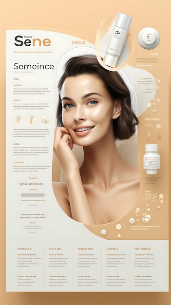 Photo design of acne spot treatment tube with a clinical and professional de web poster flyer menu art