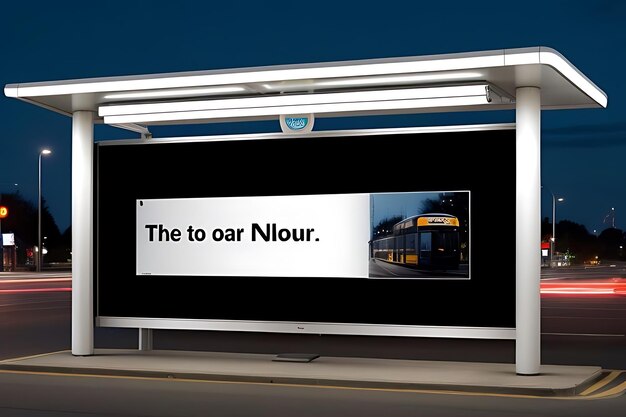 design advertising mockup bus station