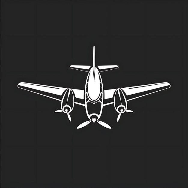 Design of Airplane Logo With Streamlined Shape Decorated With Wings an Creative Simple Minimal Art