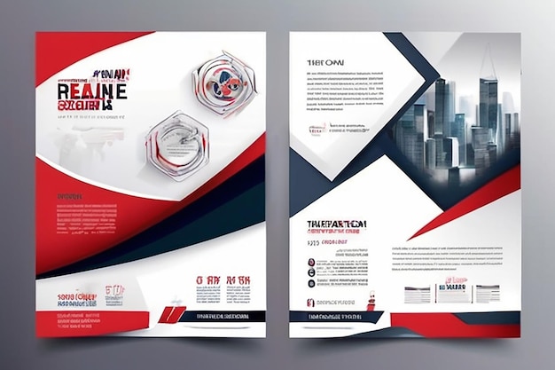 Design annual report cover vector template brochures magazine a4 size flyers