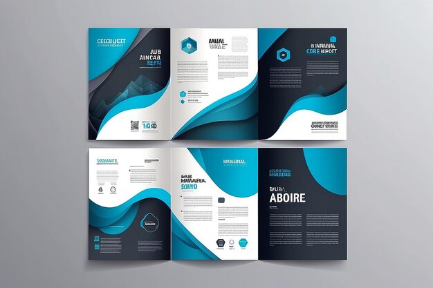 Design annual report cover vector template brochures magazine a4 size flyers