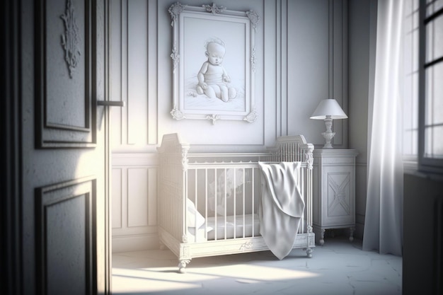 Design of a baby room Created with generative AI technology