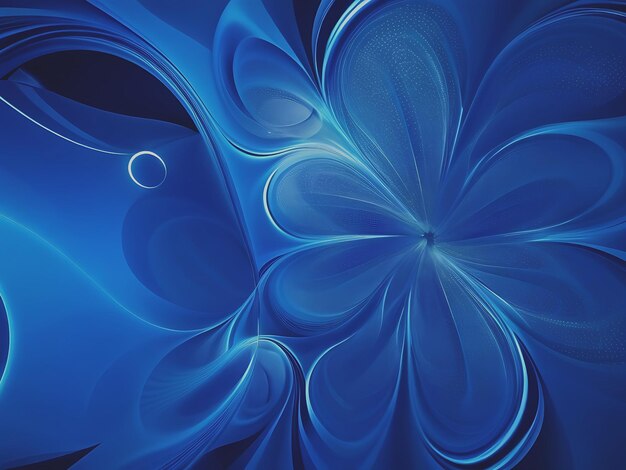 design background made with fractal shapes in electric blue color modern and futuristic design for