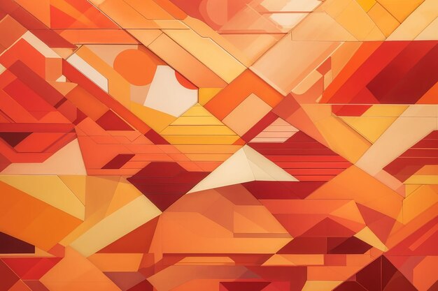 Design a background with a warm color palette reds oranges yellows in a geometric style