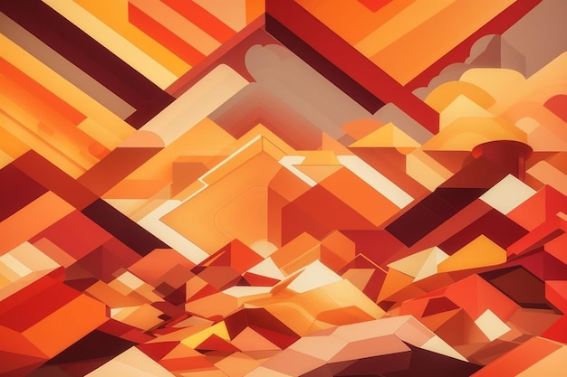 Design a background with a warm color palette reds oranges yellows in a geometric style