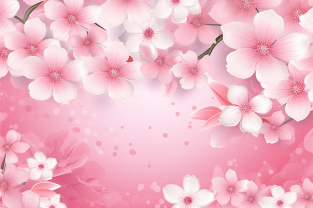 Дизайн баннера весна красивый розовый и белый цветок
