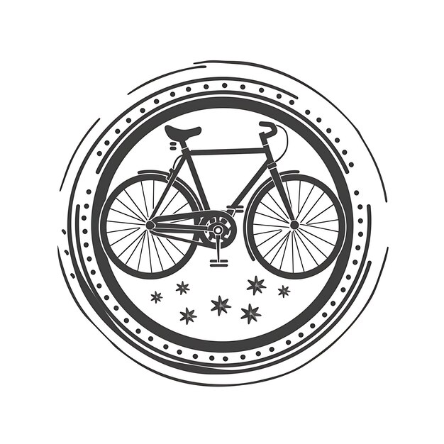 Design of Bicycle Logo With Circular Shape Decorated With Pedals and S Creative Simple Minimal Art