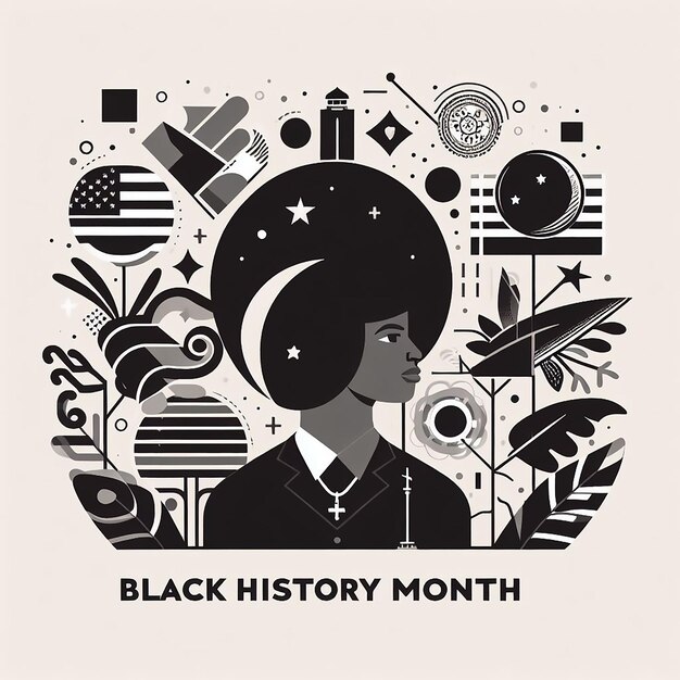 Foto progettazione per le festività del mese della storia nera