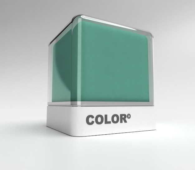 Photo design block in a green color