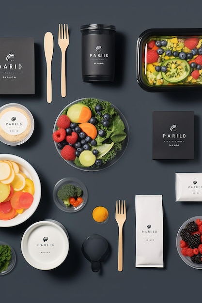 Photo design a brand tailored for the uk fitness market with a focus on healthy eating