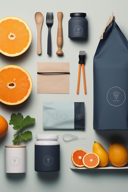 Photo design a brand tailored for the uk fitness market with a focus on healthy eating