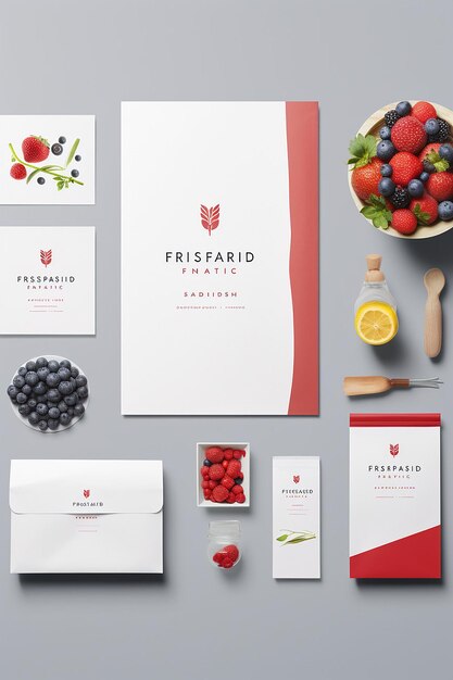 Photo design a brand tailored for the uk fitness market with a focus on healthy eating